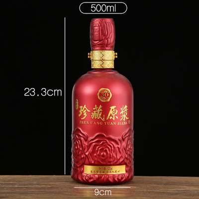 N30-金屬漆玻璃瓶（紅）